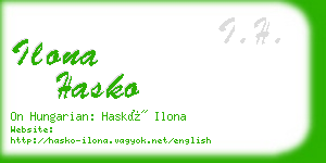 ilona hasko business card